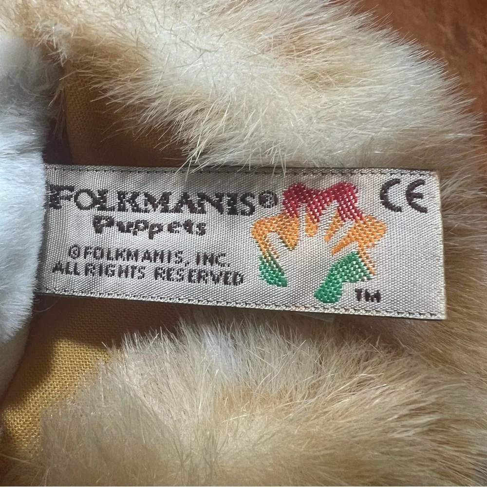 Folkmanis Orange Tabby Cat puppet plush learning sensory toy